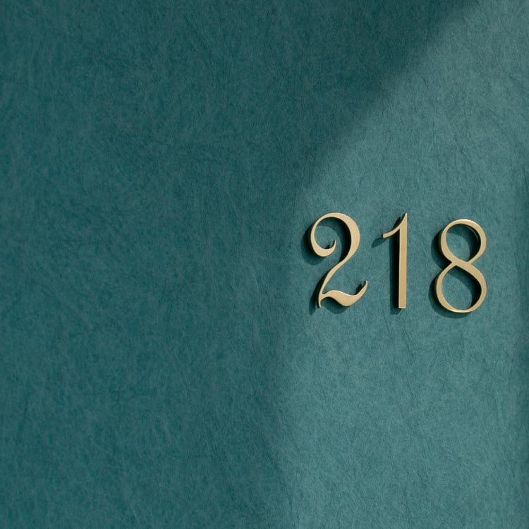 European Style Brass Number House Number Hotel Club Room Number Number Plate Retro Decorative Digital Sticker image