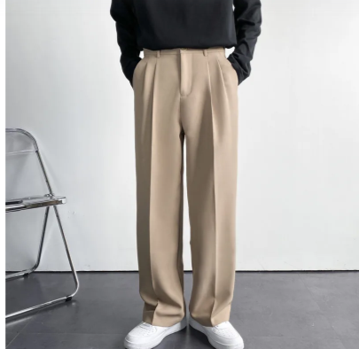 Privathinker – pantalon Baggy décontracté à jambes larges pour homme, vêtement de marque à la mode de Style coréen, blanc uni, nouvelle collection 2023 image