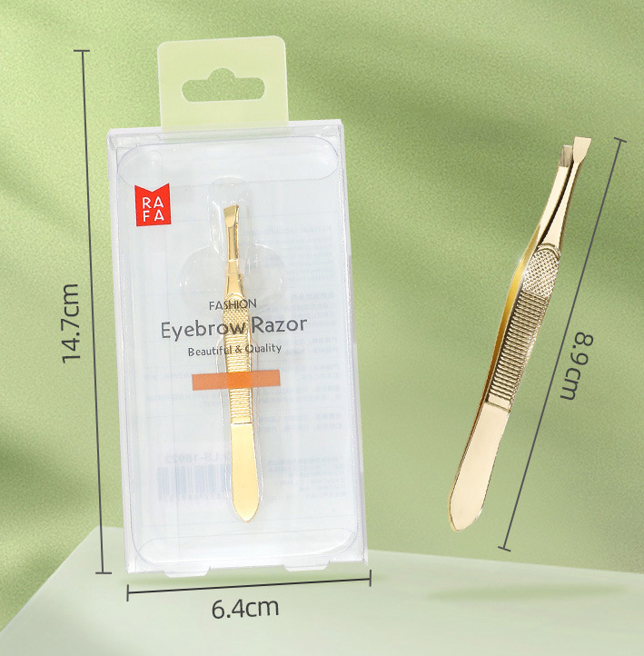 Golden Stainless Steel Eyebrow Tweezers
