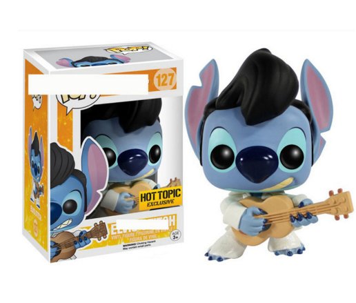 Star and Stitch playing guitar Stitch eating ice cream Elvis Presley hand-made doll image