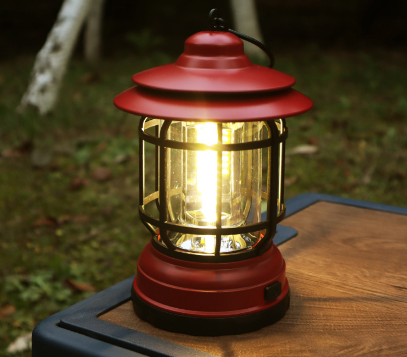 Retro Horse Lantern Battery Red
