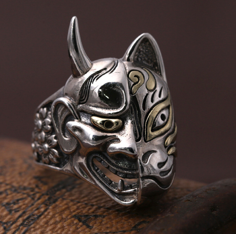 Silver Mask Ring 1