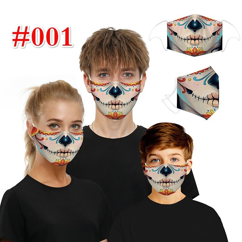 Casual Dust Mask Fashion Casual 3D Digital Printing Outdoor Face Shield Mask image