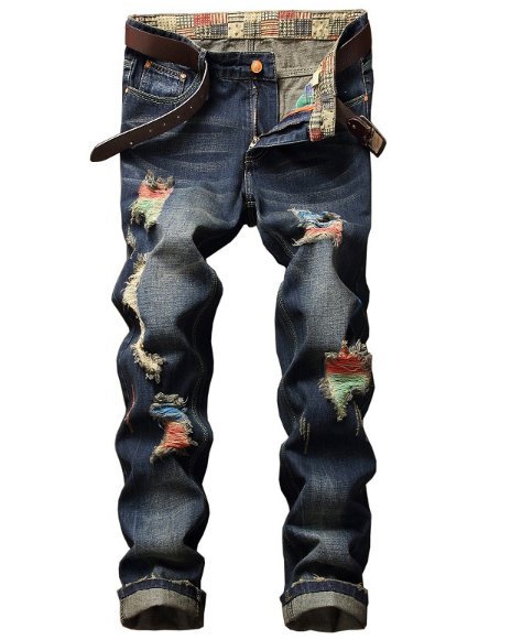 European and American street personality paint jeans