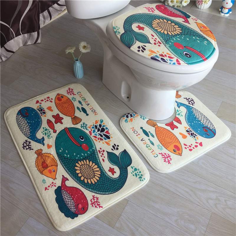 Ocean Pattern Bathroom Mat 1