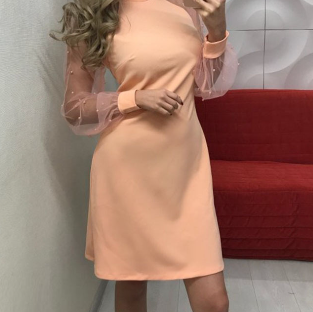 Gauze Pearl Dress Image 7