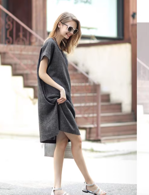 Cotton-Linen Dress Image 1