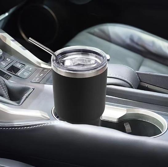 Stainless Steel Car Mug in Use