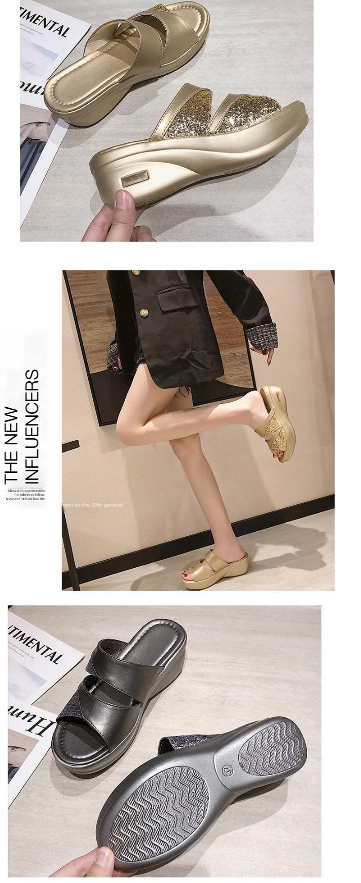 Women's Slippers Gold