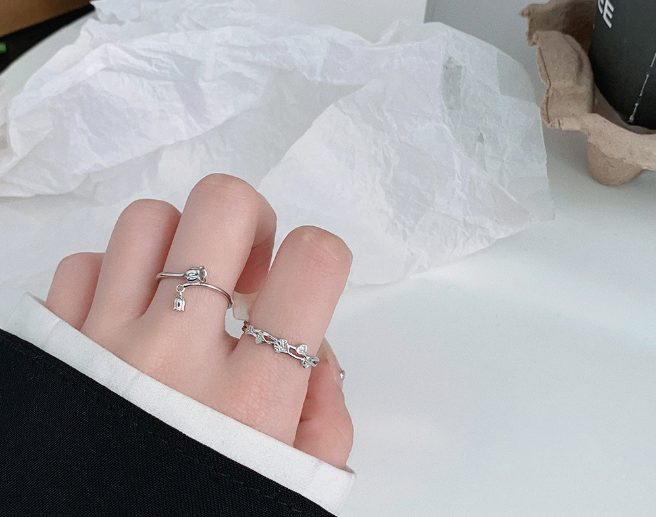 Ginkgo Leaf Silver Ring