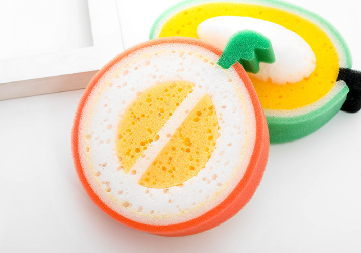 Fruit thick sponge scouring pad