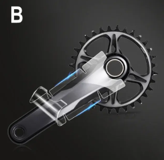 Protective stickers for bike crank, 1 piece, adhesive decals for mountain bike, TPH film, strong versatility, protects the crank, cycling parts/山地车自行车曲柄保护膜防护帖(一件)