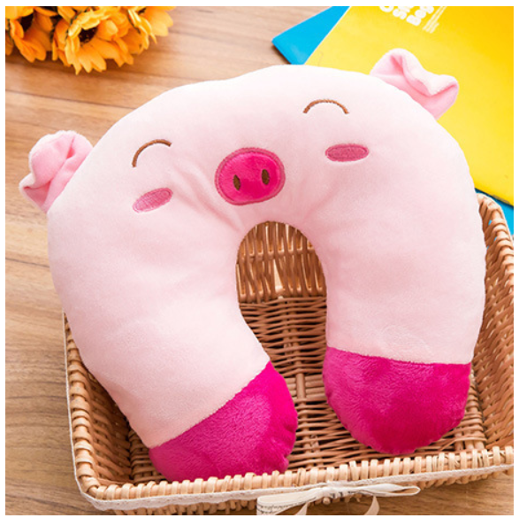 Pink Pig U-shaped Pillow
