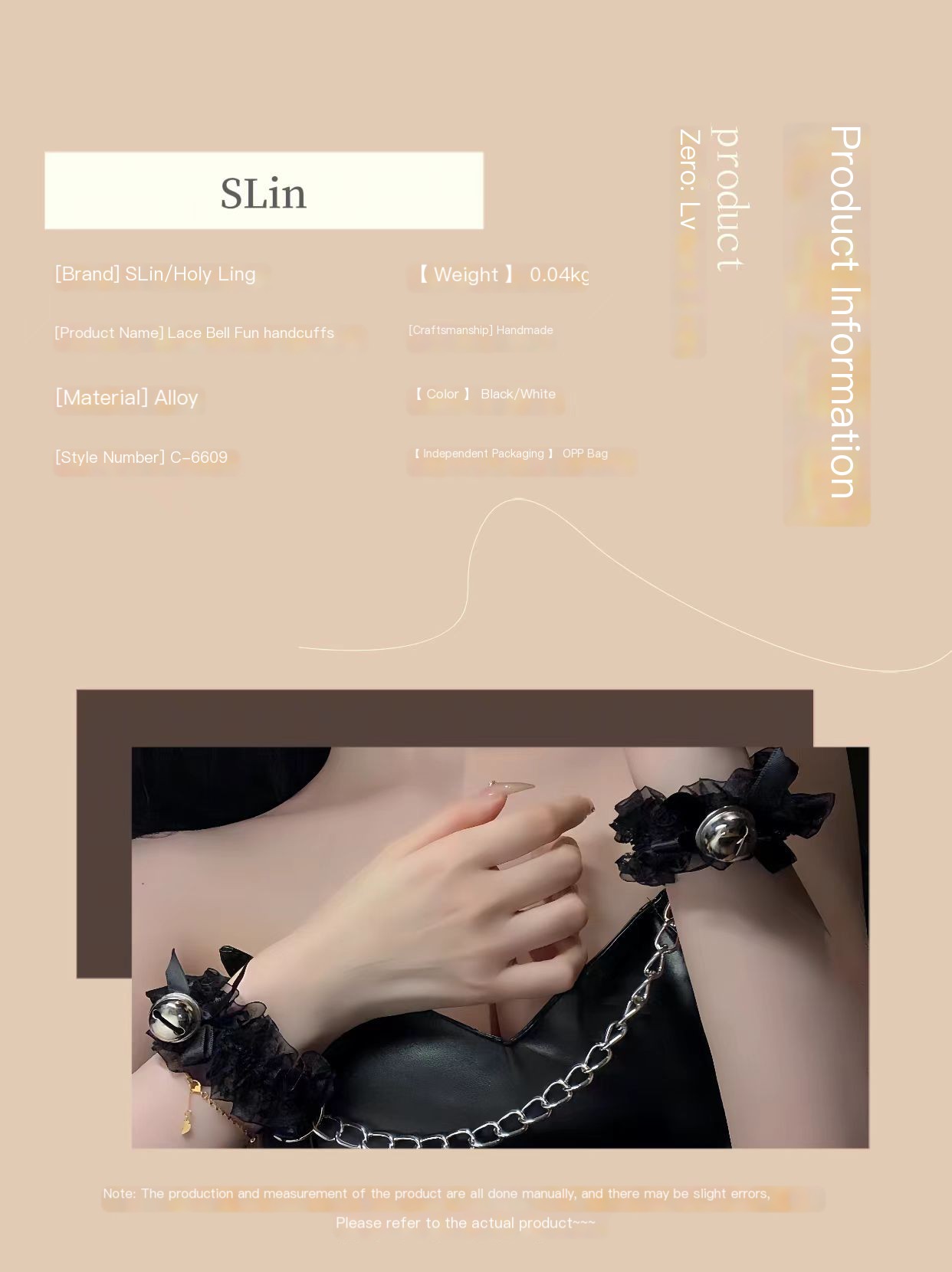Lace Handcuffs - Black