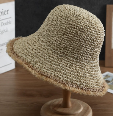 Handmade Crochet Sun Protection Hat Detail