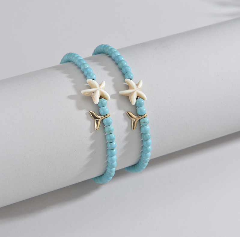 Bohemian Vintage Jewelry - Turquoise Star Foot Chain