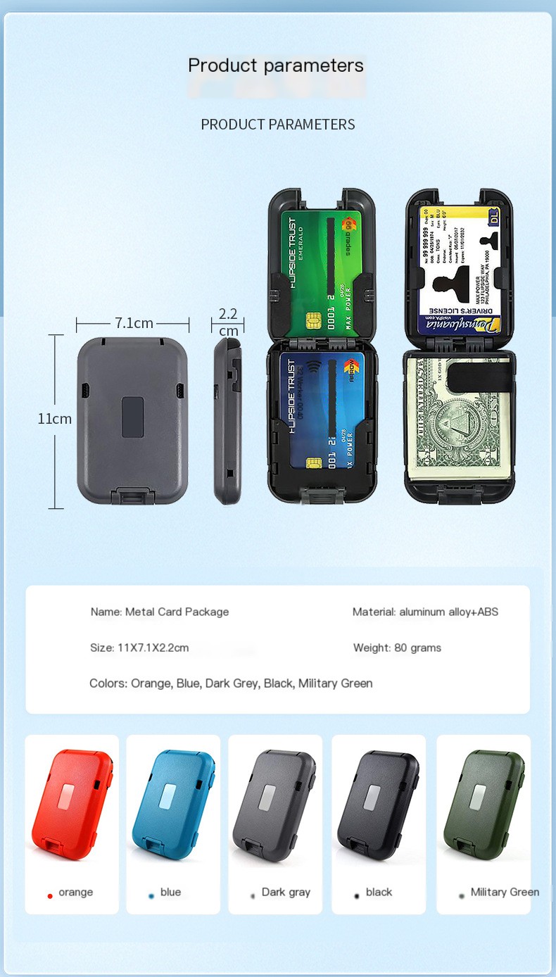 RFID Safe Multi-Function Card Holder