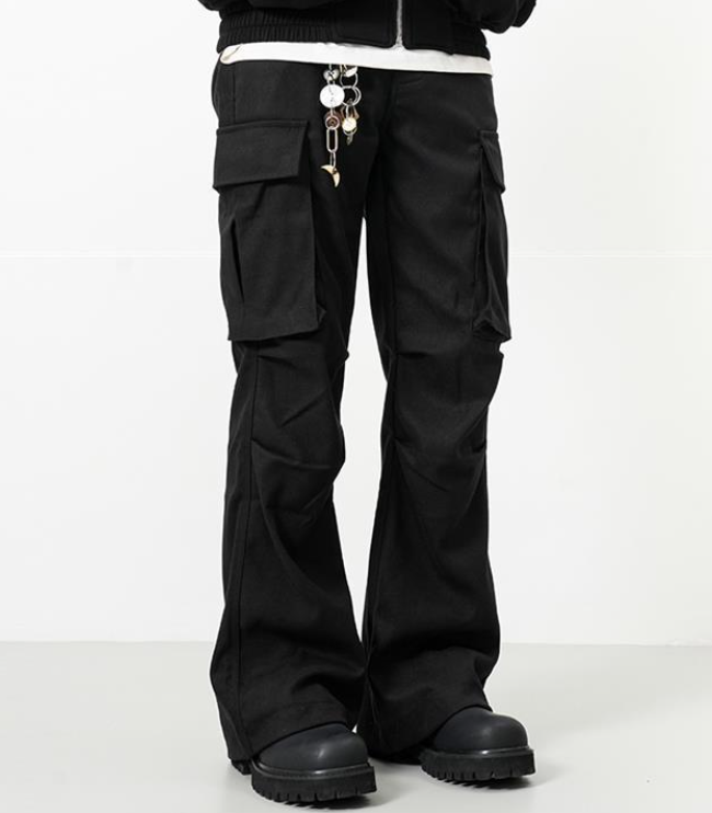 Men's Trendy Tide Straight Black Pants - Image 3