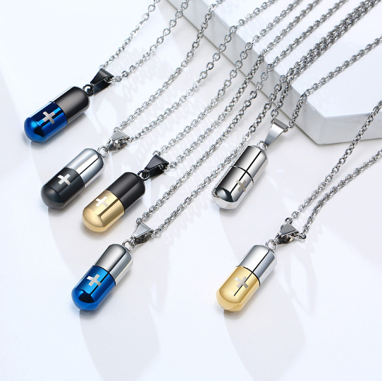 Perfume Bottle Pendant Necklace