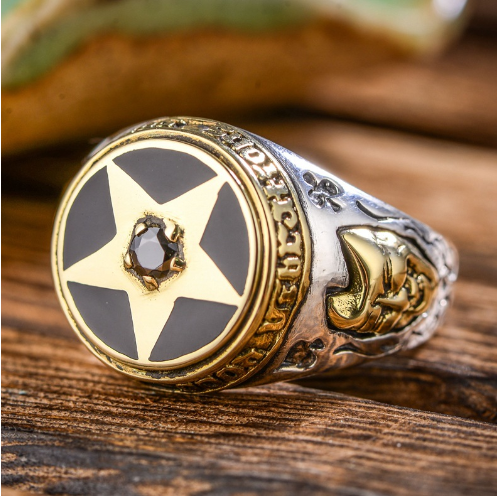 S925 Silver Pentagonal Ring 1