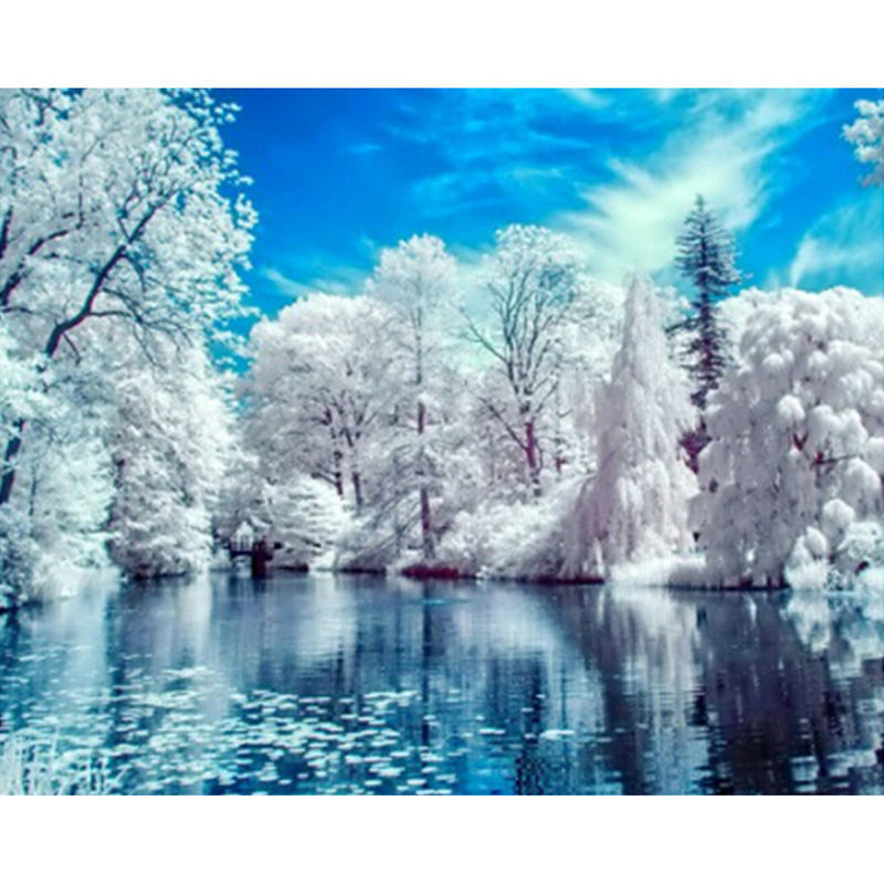 Winter Snow Scene Diamond Painting