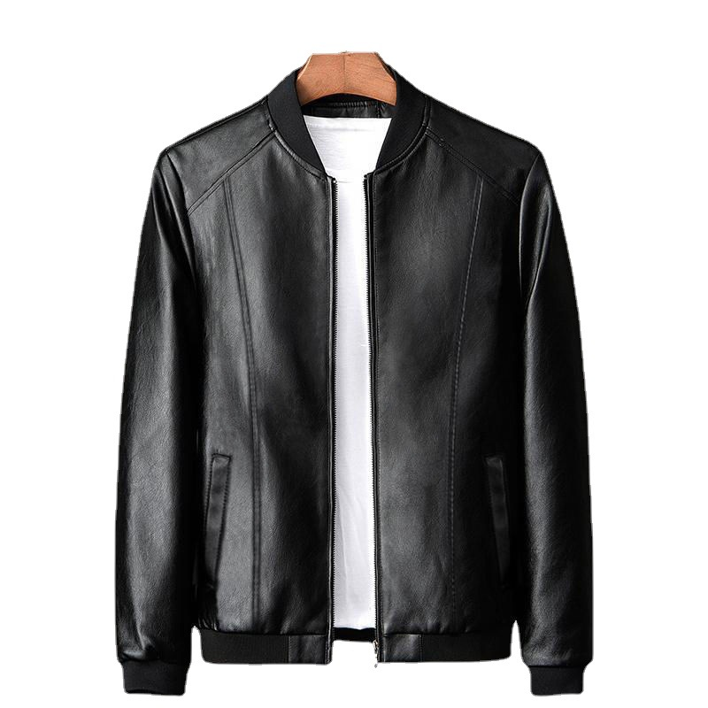 Jaqueta De Couro Masculina - Pantagonia Promoção de Mayo/2023 Men's Leather Jacket Autumn and Winter Plus Velvet Leather Jacket Flight Motorcycle Suit Korean Slim Fit (Single Piece), W-0248334 (Shopify) only, please do not add other supplier links image