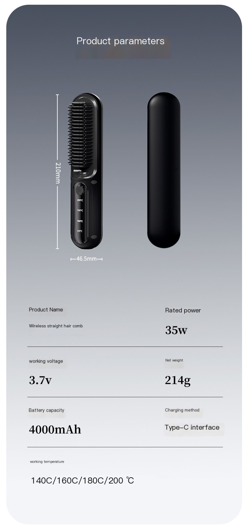 Ionic Hair Straightener Brush Image 13