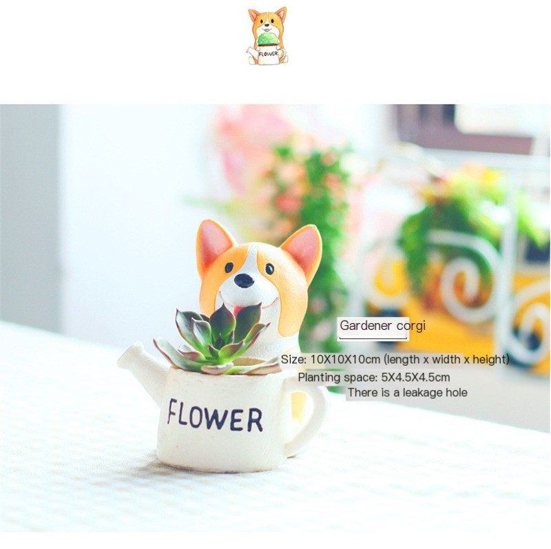 Corgi Flower Pot