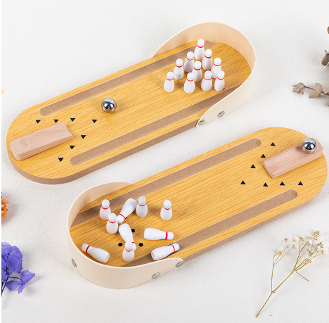 Wooden Mini Bowling Set Image 4