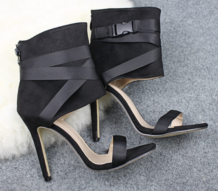Open-toe cross-strap ultra-high heels image 4