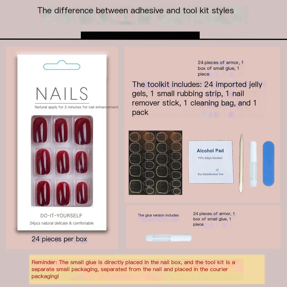 Ice Transparent Glitter Nail Stickers