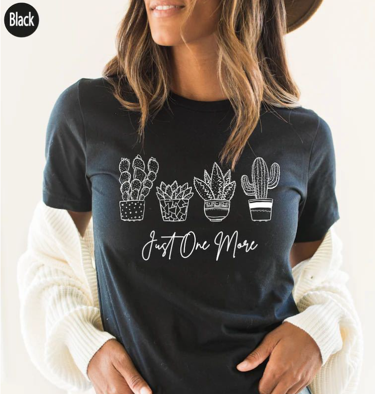 Cactus Print Couple T-Shirt 2