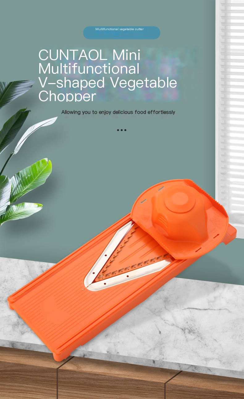 V-shaped multi-function vegetable cutter