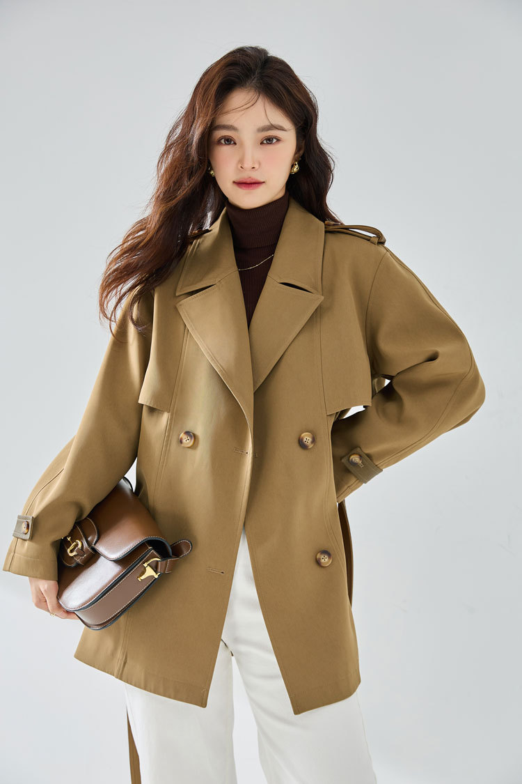 Elegant Short Trench Coat Image 3
