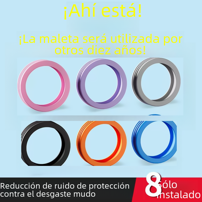 Caster shoes luggage wheel silicone protective cover mute reduce wheel noise trolley case Caster cover image