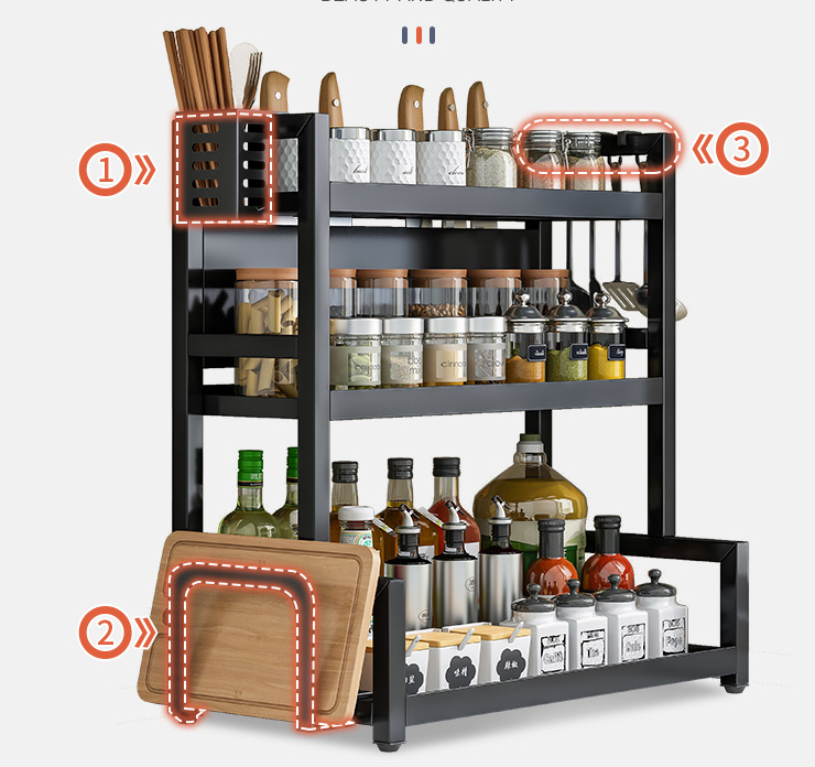 Kitchen Condiment Storage Rack 3