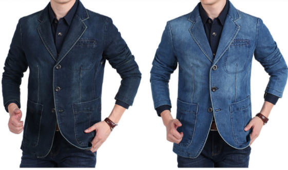 Dark Blue Denim Suit
