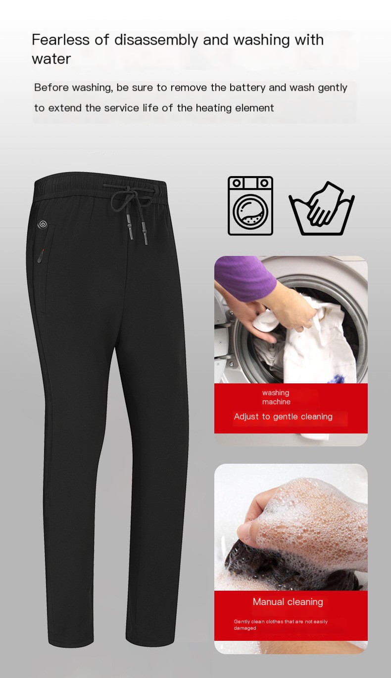 Smart Electric Pants USB Heating Pants Heating Cold-resistant Warm Pants Charging Cotton Pants Fleece-lined Men's and Women's Winter Mountaineering