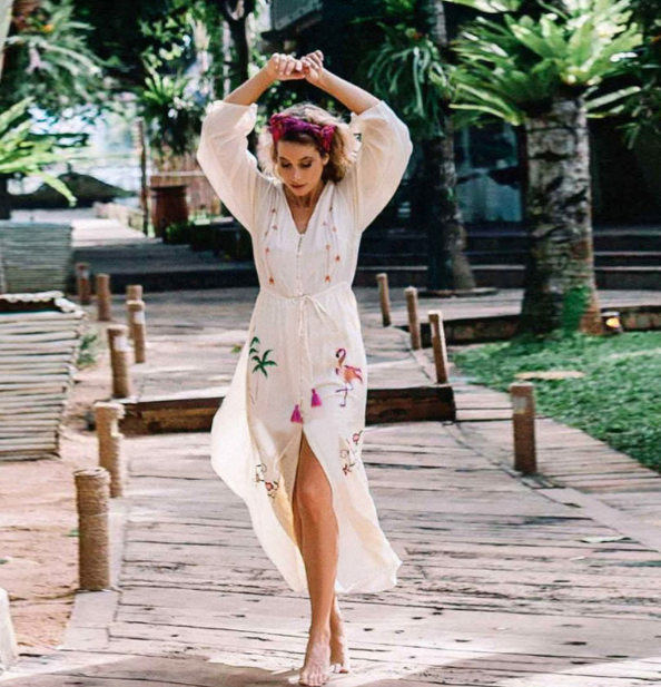 Human Cotton Beach Cover-Up