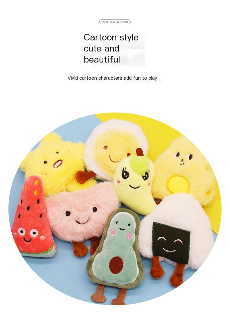 Mint Plush Cat Toy - Sweet and Cute Fruit Pie