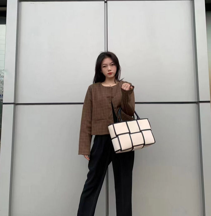 Fashion Woven Canvas Handbag 4