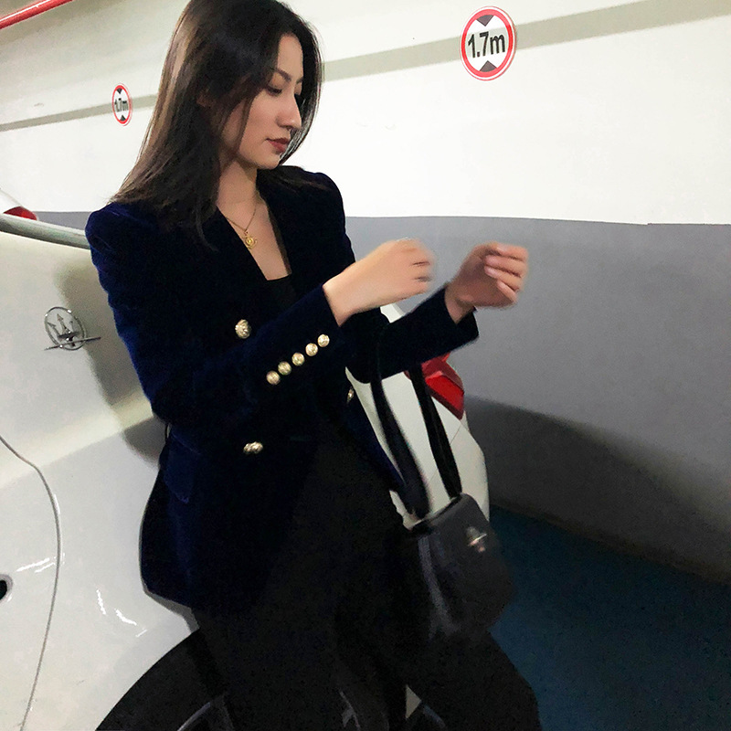 Imagem 4 do Casaco de Terno de Manga Longa com Abotoamento Duplo