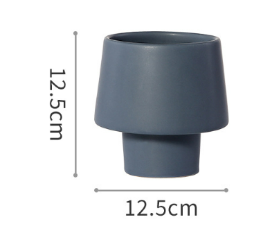 Nordic Modern Morandi Color Ceramic Vase Black