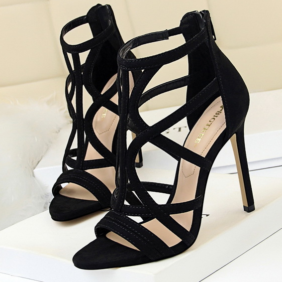 Roman High Heel Peep-Toe Sandals