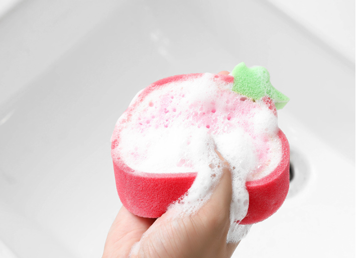 Fruit thick sponge scouring pad