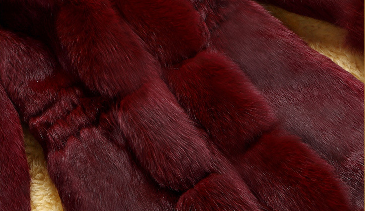 Faux Fur Collar Coat - Model Wearing