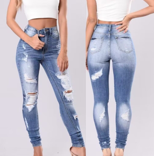 High Rise Distressed Jeans 2