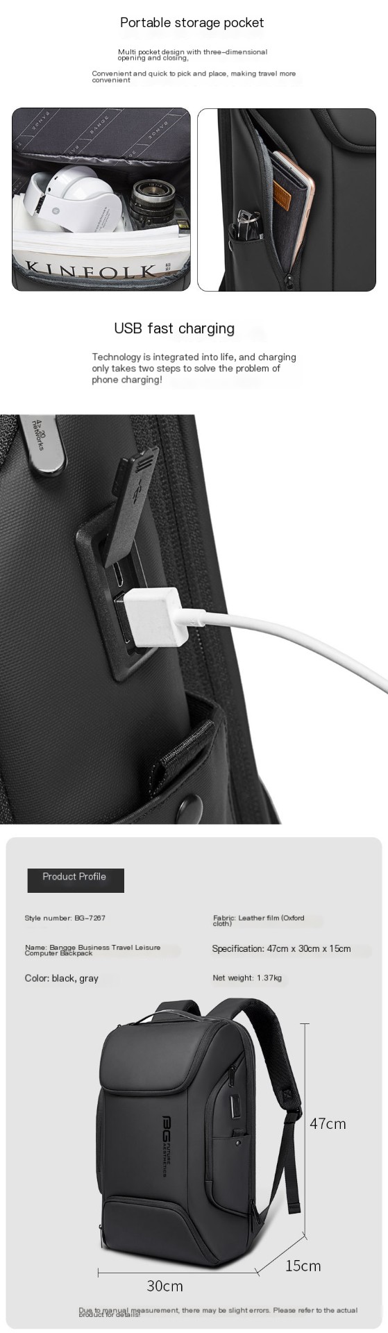 Men's Anti-theft Computer Bag