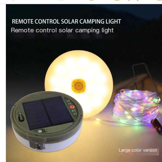 ZielonySolar Camping String Lights USB Rechargeable Hanging Camping Lantern Outdoor Waterproof with Remote for Hiking Camper Tent Patio