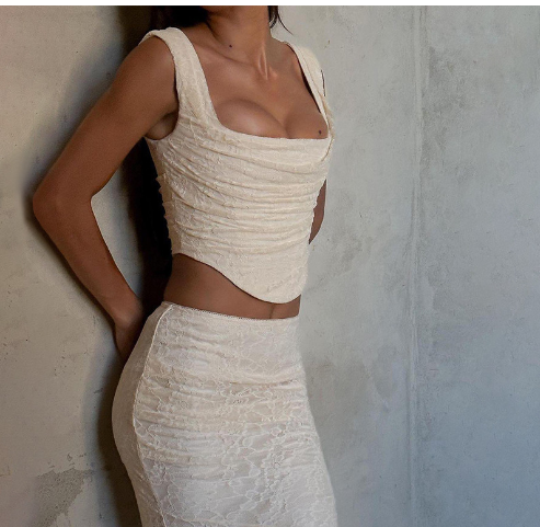 Elegant Corset and Skirt Set